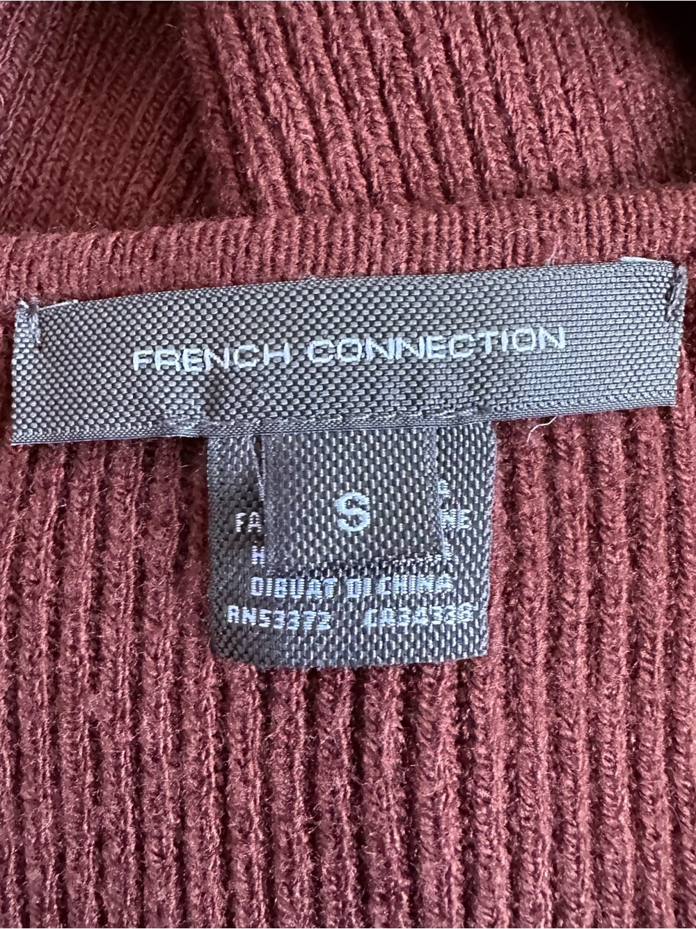 French Connection Brown Puff Sleeve Knit Sweater Dress Small Quiet Luxury Fall - Picture 5 of 6